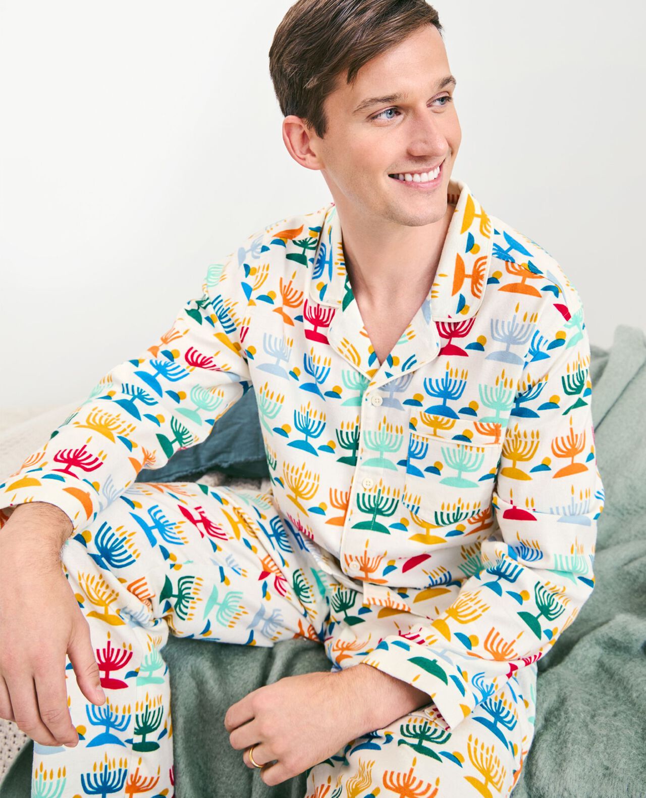 Adult Holiday Flannel Pajama Top - Image 28