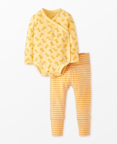 Baby Layette  Wrap Top & Wiggle Pants in HannaSoft™