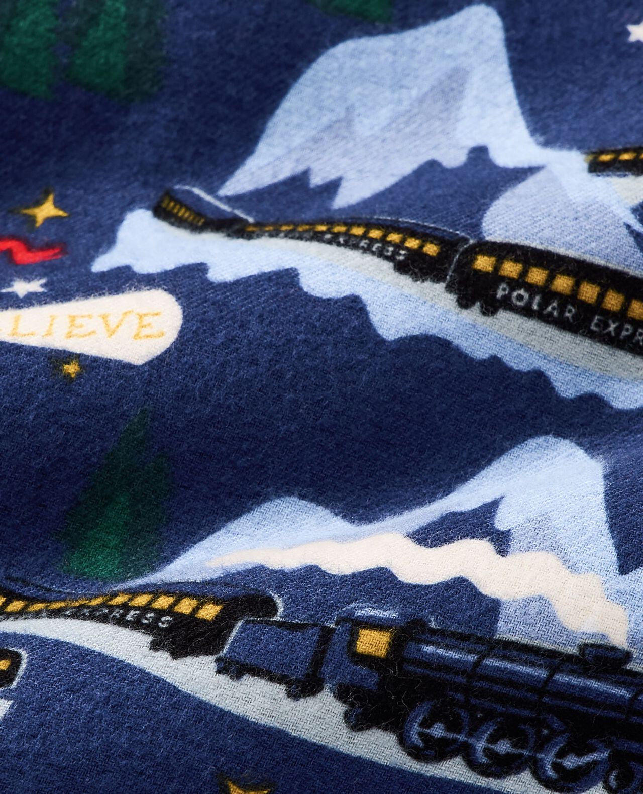 Adult The Polar Express Flannel Pajama Top - Image 2