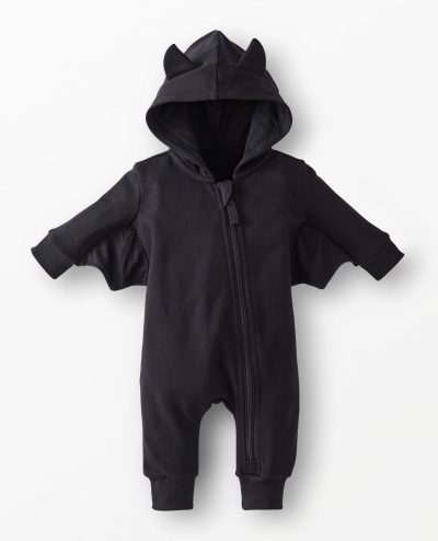 Baby Halloween French Terry Bat Romper