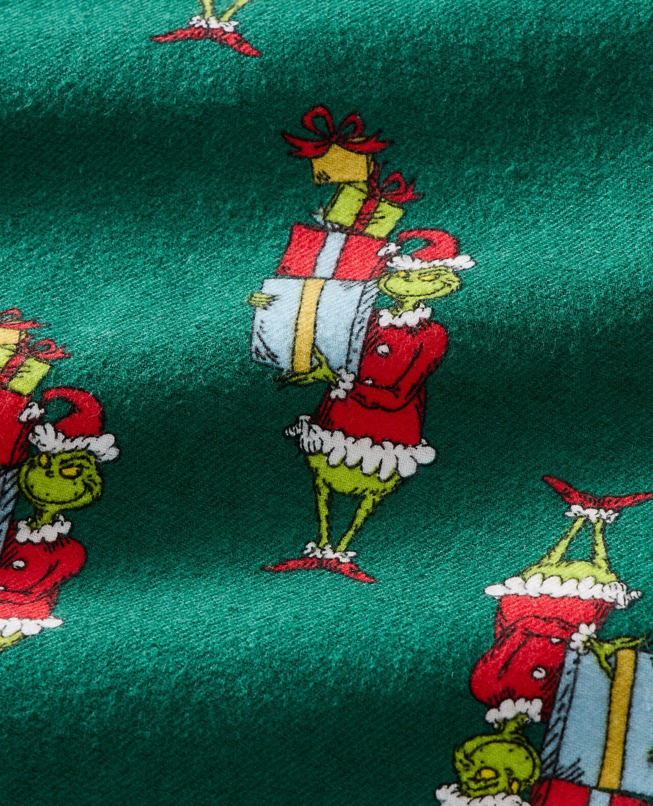 Adult Dr. Seuss Grinch Flannel Pajama Top - Image 2