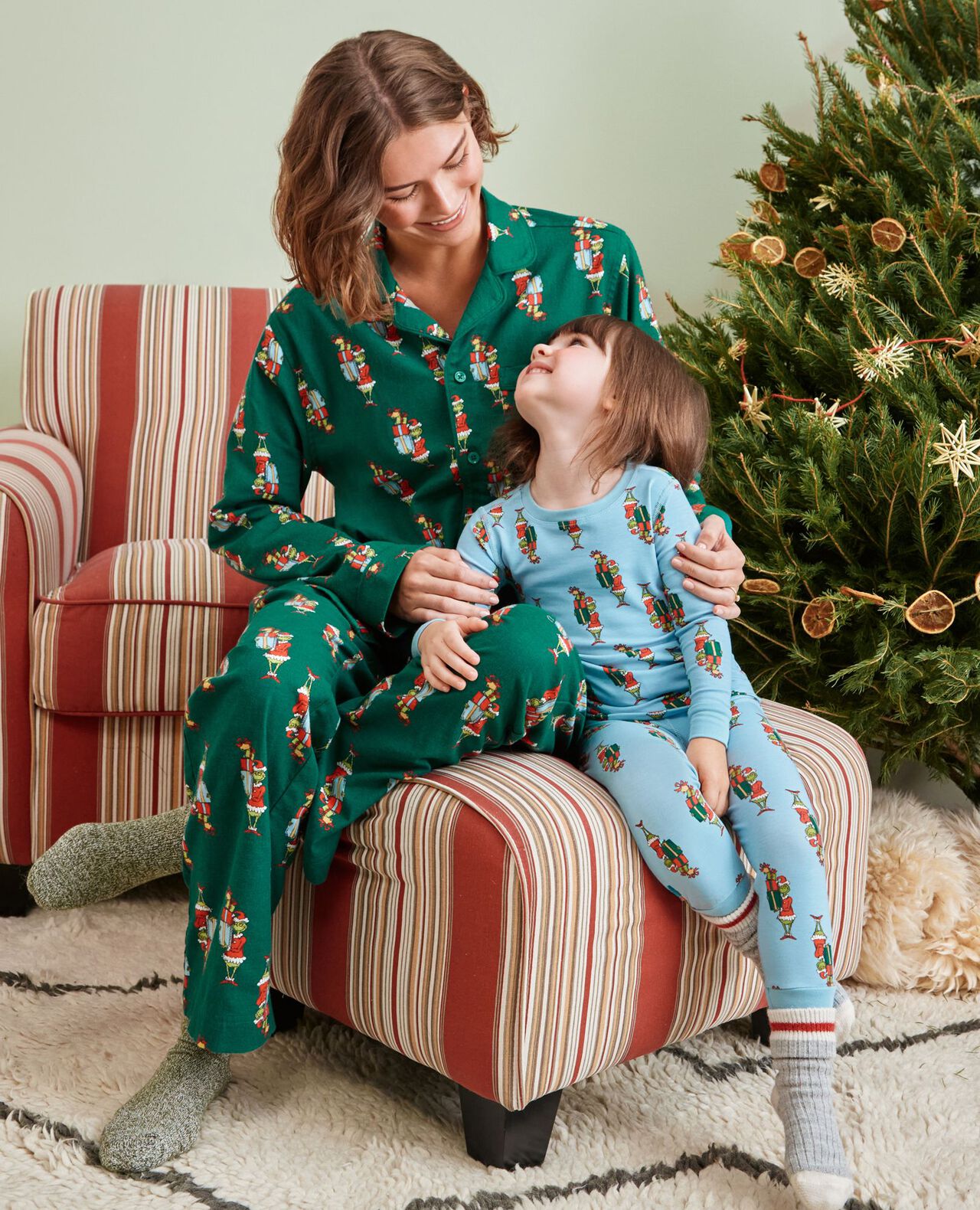 Adult Dr. Seuss Grinch Flannel Pajama Top - Image 3