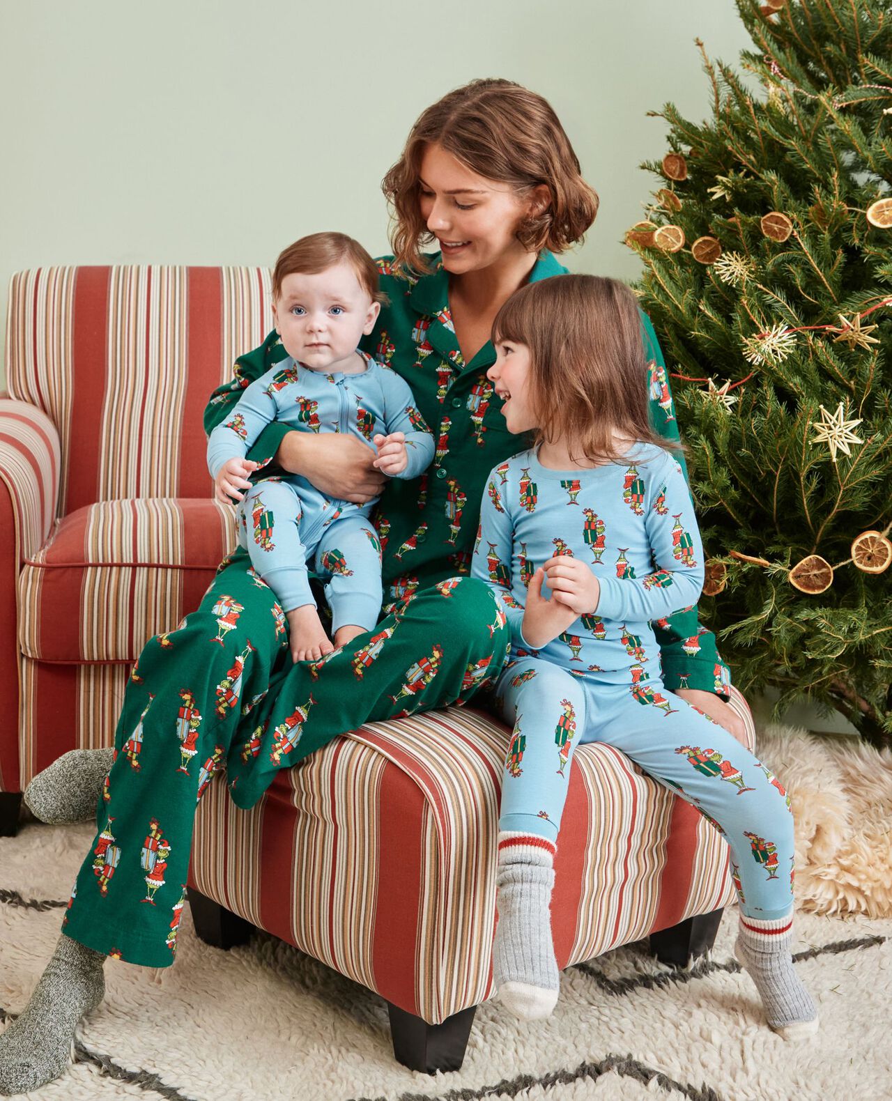 Adult Dr. Seuss Grinch Flannel Pajama Top - Image 4