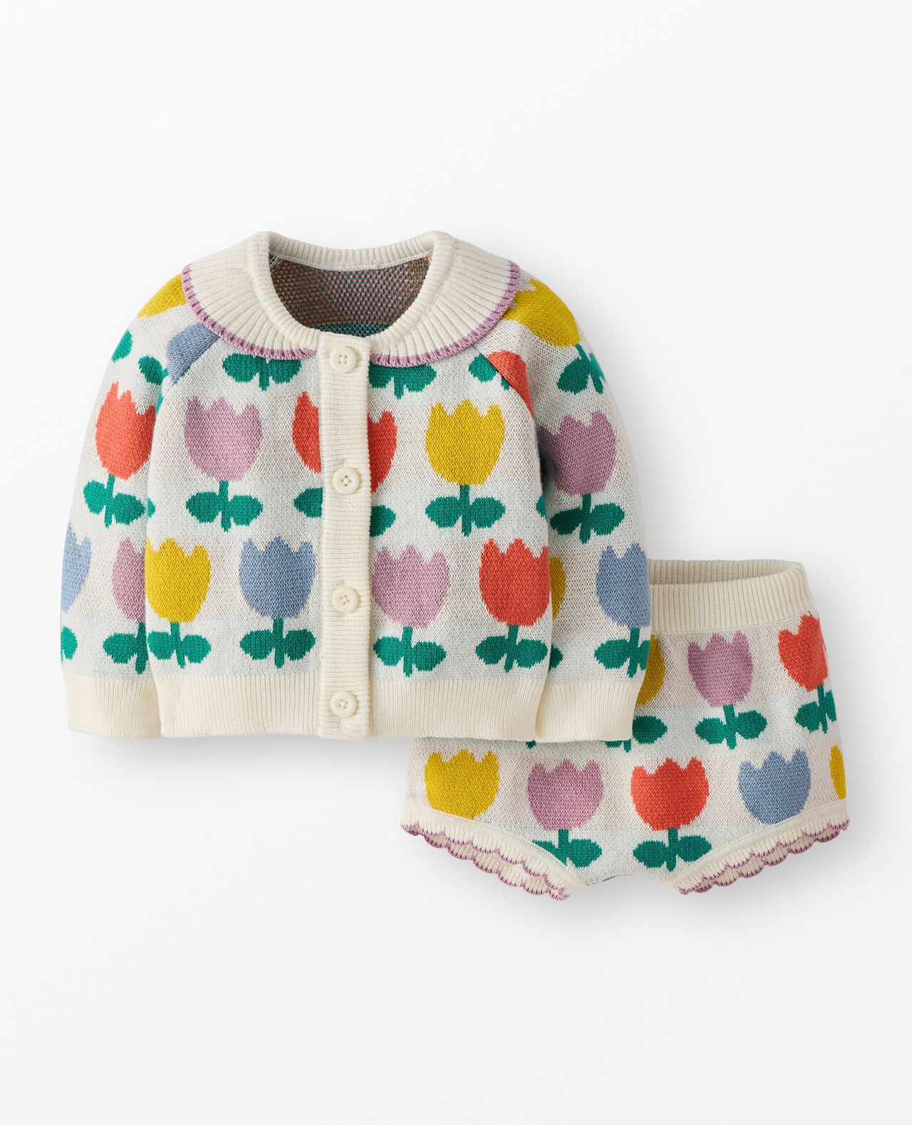 Baby Cardigan Sweater & Bloomers Set - Image 2