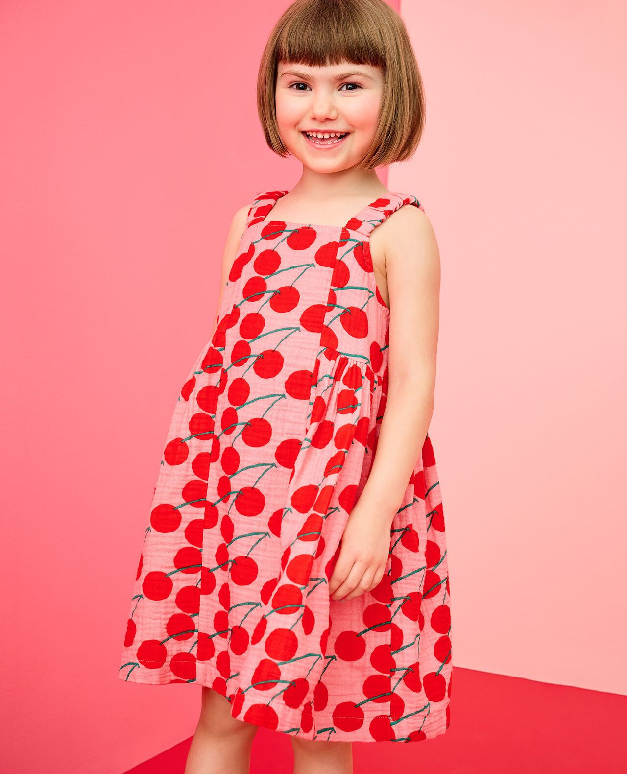 Sleeveless Muslin Dress with Pockets - Image 4