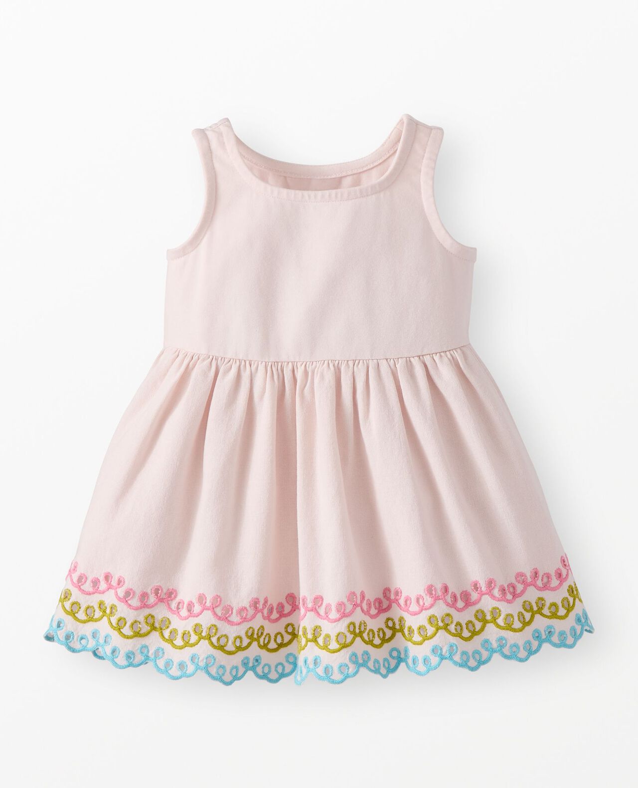 Baby Sleeveless Embroidered Tiered Dress