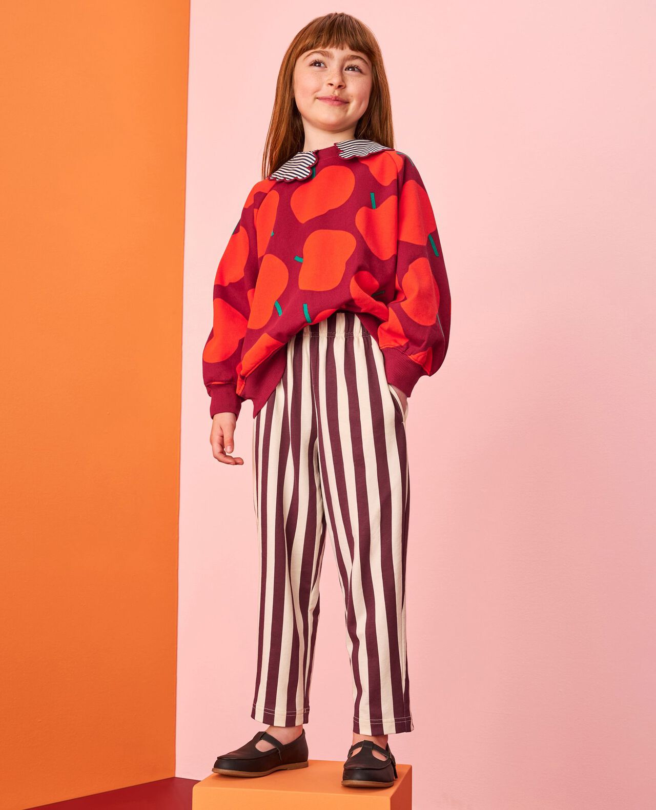 Long-Sleeve Collared Twill Top - Image 4