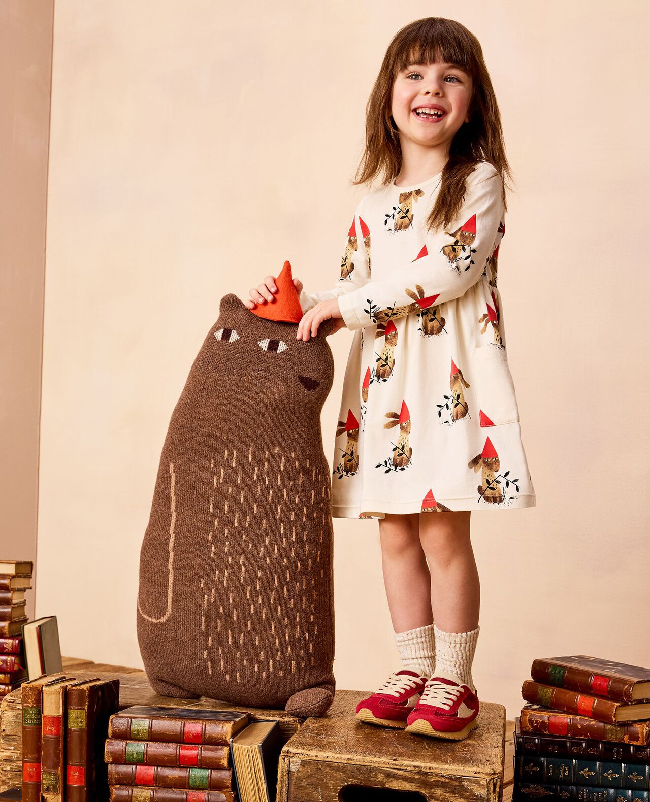 Jon Klassen Long Sleeve Rabbit Dress with Pockets - Image 2