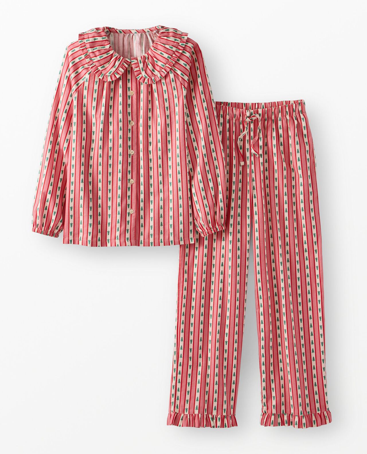 Women's Holiday HannaSoft™ Flannel Ruffle Pajama Set